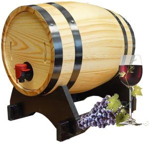 3/10/20 litros Barril de roble hecho a mano en roble blanco para el envejecimiento y almacenamiento de whisky / vino tinto conveniente barril de almacenamiento de vino con grifo dispensador de vino 